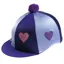 Capz Motif Cap Cover Lycra Heartz and Pom Pom in Purple/Lilac