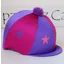 Capz Motif Cap Cover Lycra Starz and Pom Pom in Cerise/Purple