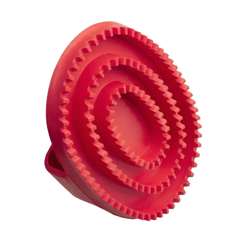 Bitz Large Rubber Curry Comb in Red