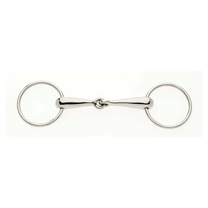 Lorina Thin German Hollow Mouth Loose Ring Snaffle in Silver