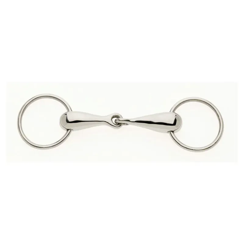 Lorina German Hollow Mouth Loose Ring Snaffle in Silver