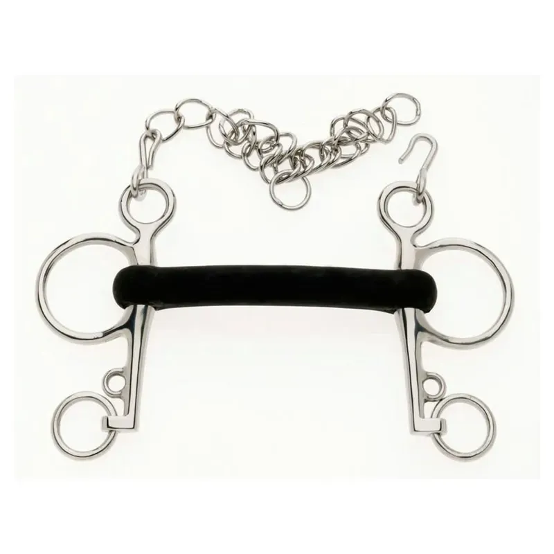 Lorina Hard Rubber Mullen Mouth Pelham in Silver