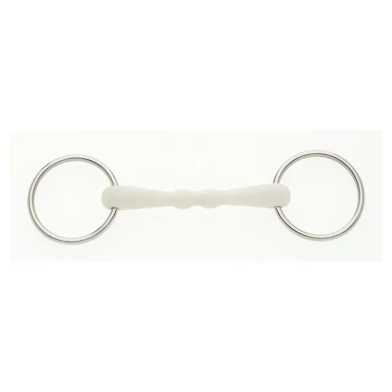 Lorina Flexi Loose Ring Mullen Mouth Snaffle in White