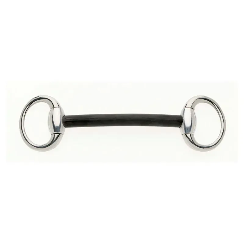 Lorina Nylon Mullen Mouth Eggbutt Snaffle in Black