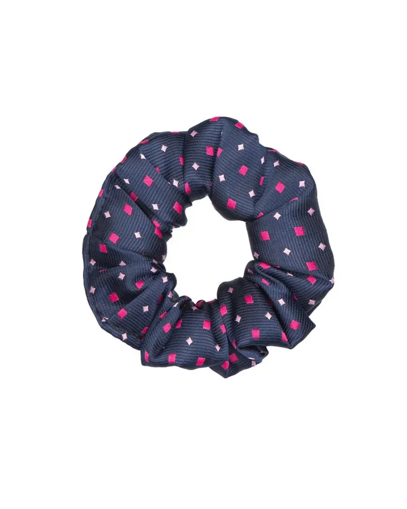 Supreme Products One Size Show Scrunchie in Navy/Pink Diamonds