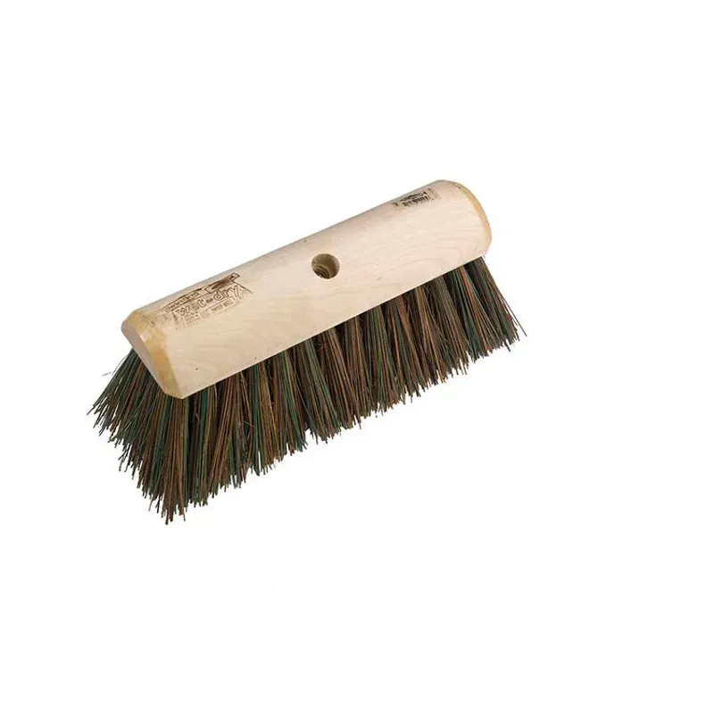 Hill Brush Finest Stiff Yard Broom Head in Brown