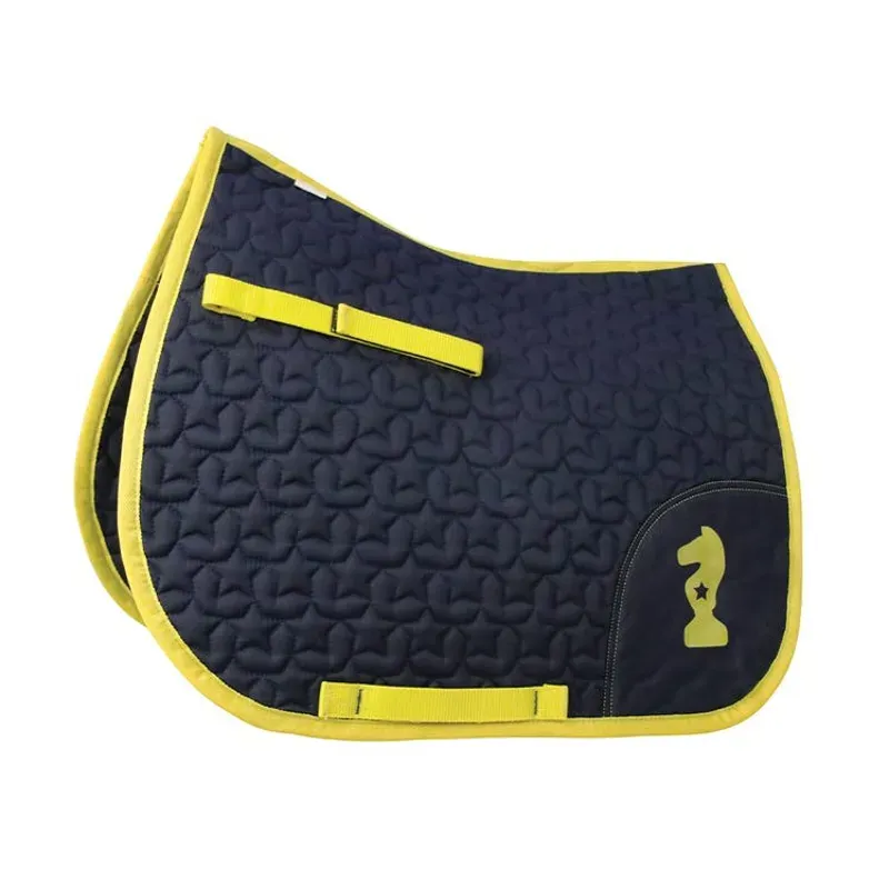Little Rider Lancelot Saddle Pad by Little Knight in Navy/Yellow