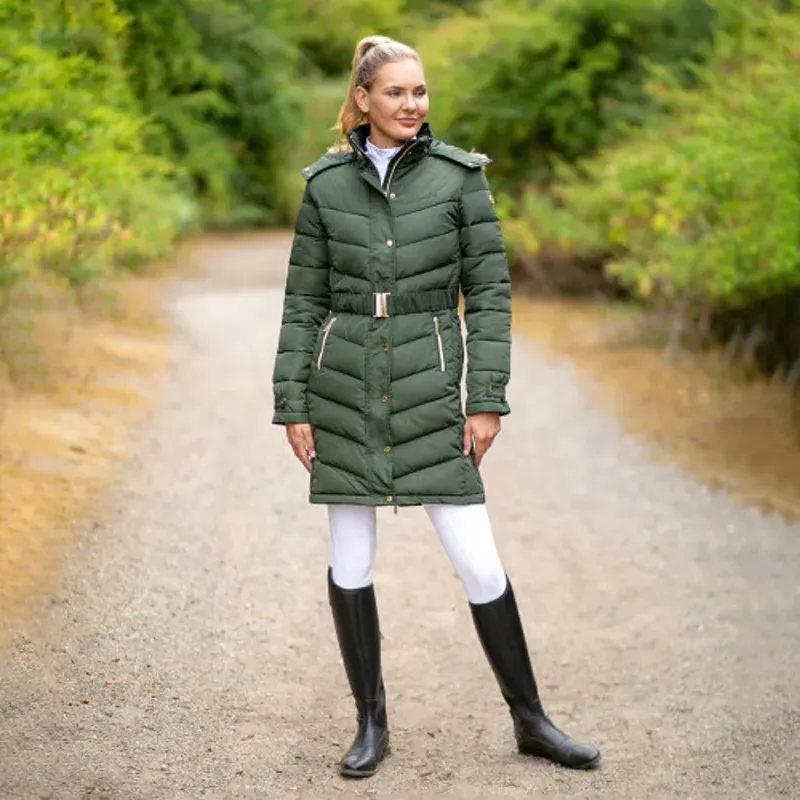 Coldstream Branxton Long Quilted Coat in Fern Green