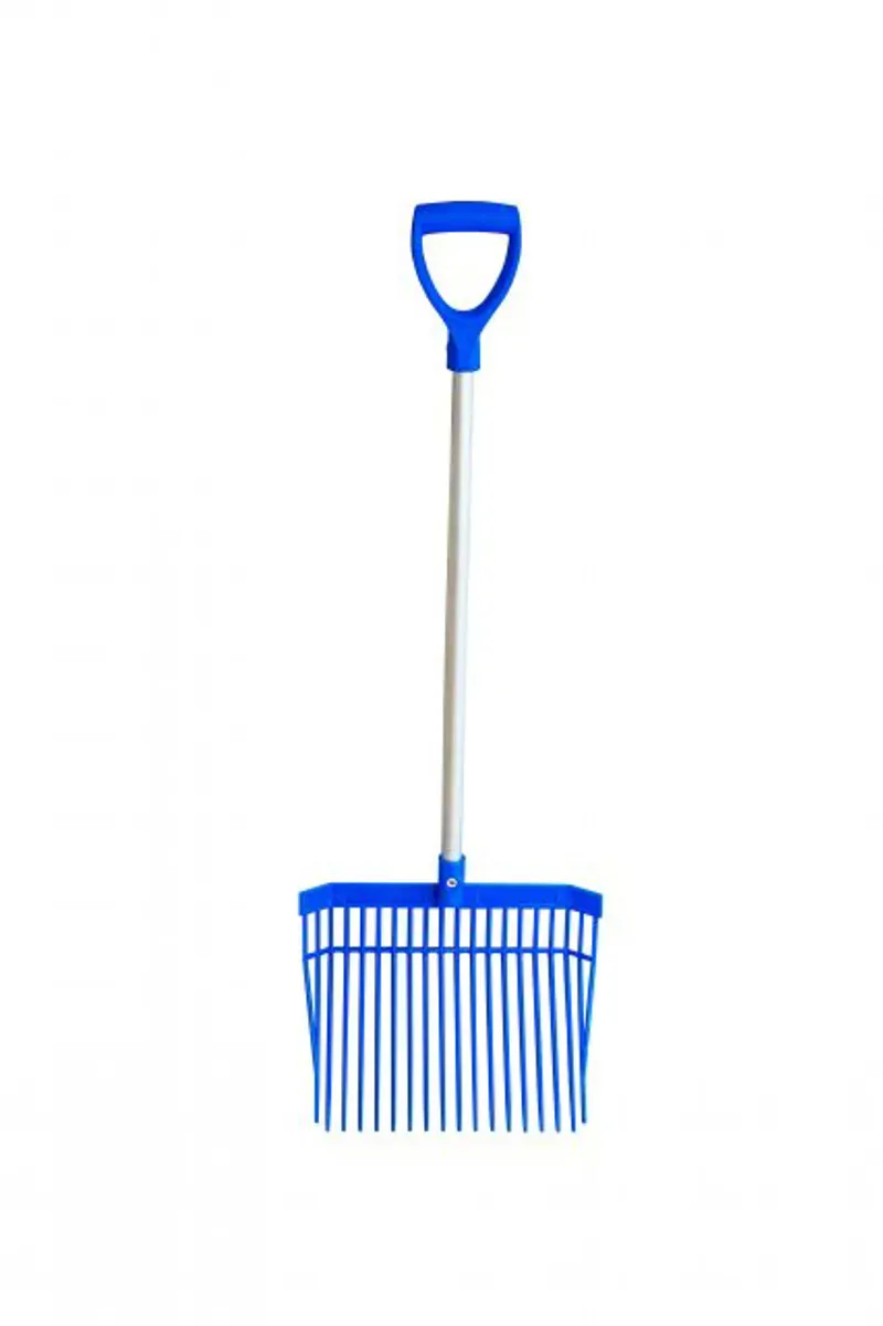 Red Gorilla Short D Handle Bedding Fork in Blue