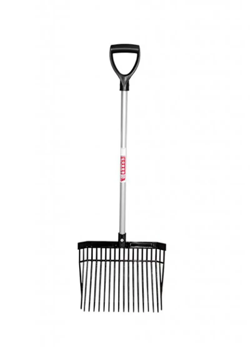 Red Gorilla Short D Handle Bedding Fork in Black