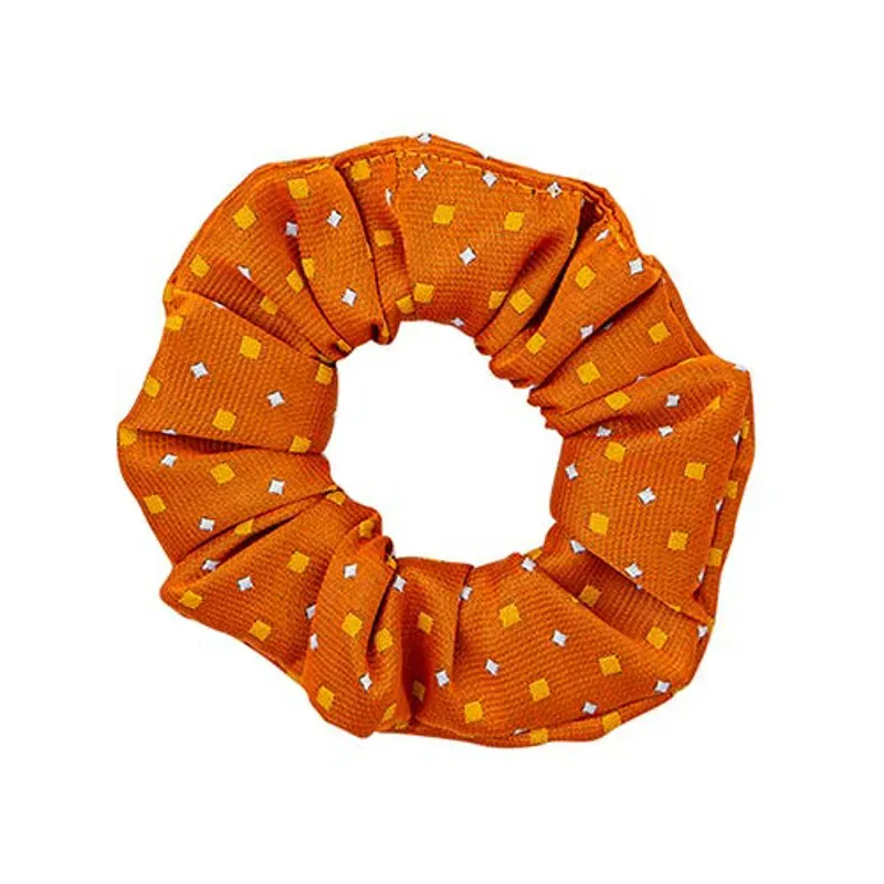 Supreme Products One Size Show Scrunchie in Orange/Gold Diamonds