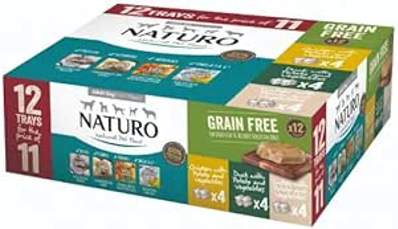 Naturo Adult Grain Free Variety with Potato and Veg Trays 12 for 11 x 400g