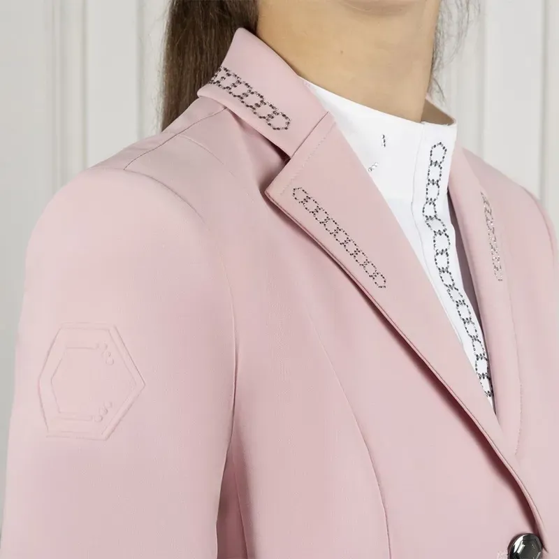 Coldstream Ladies Clarilaw Diamante Show Jacket in Blush Pink-2