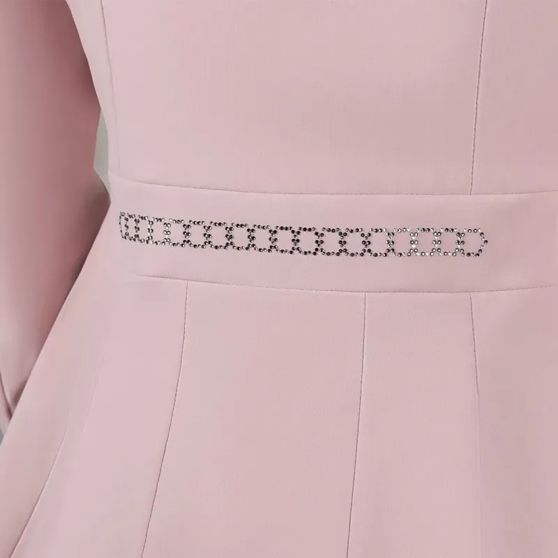 Coldstream Ladies Clarilaw Diamante Show Jacket in Blush Pink-5