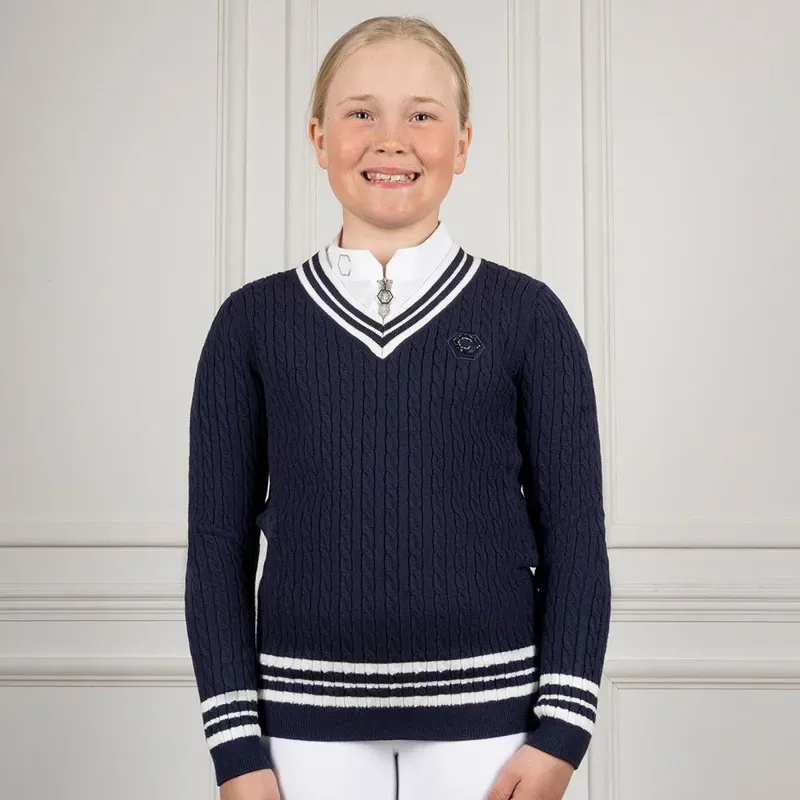 Coldstream Next Generation Horndean Knitted V-Neck Jumper in Navy
