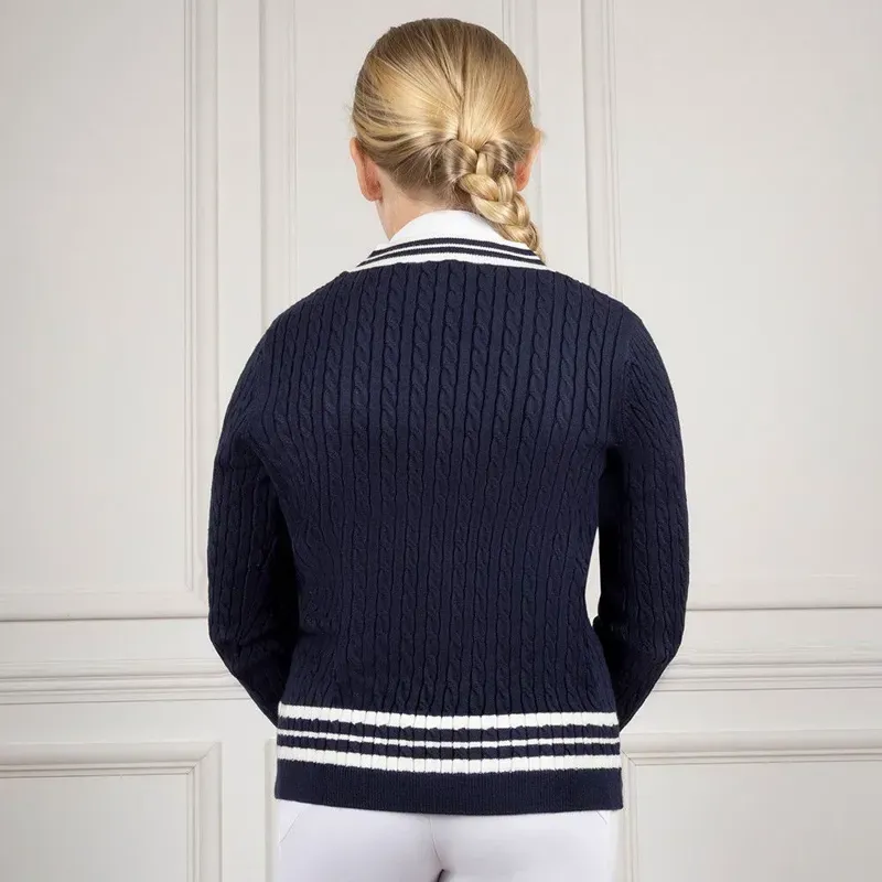 Coldstream Next Generation Horndean Knitted V-Neck Jumper in Navy-1