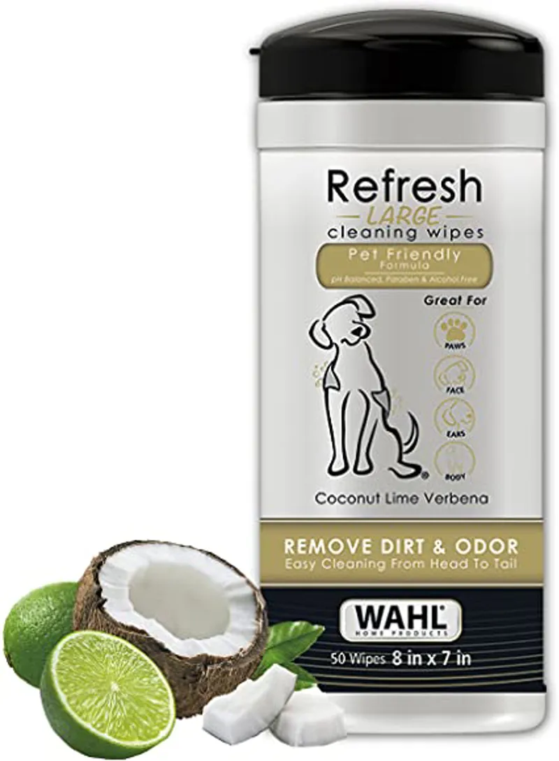 Wahl Refresh Dog Cleaning Wipes - Coconut/Lime