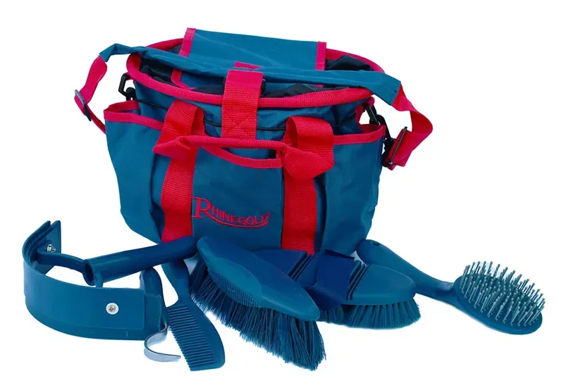 Rhinegold Grooming Bag With Kit in Navy