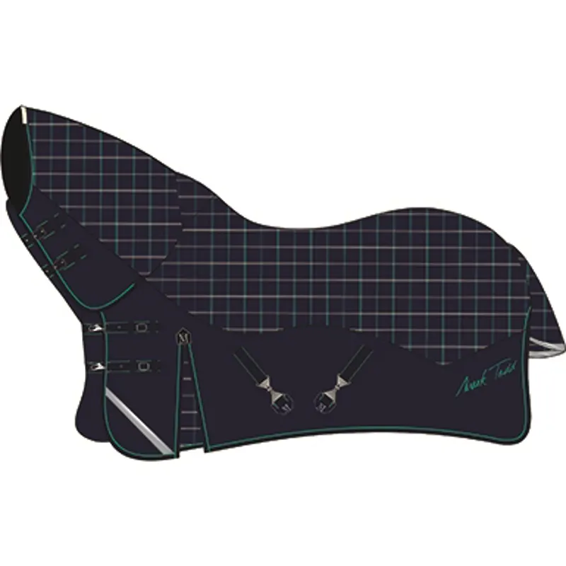 Mark Todd Heavyweight Combo Turnout Rug In Blue/Jade/Beige