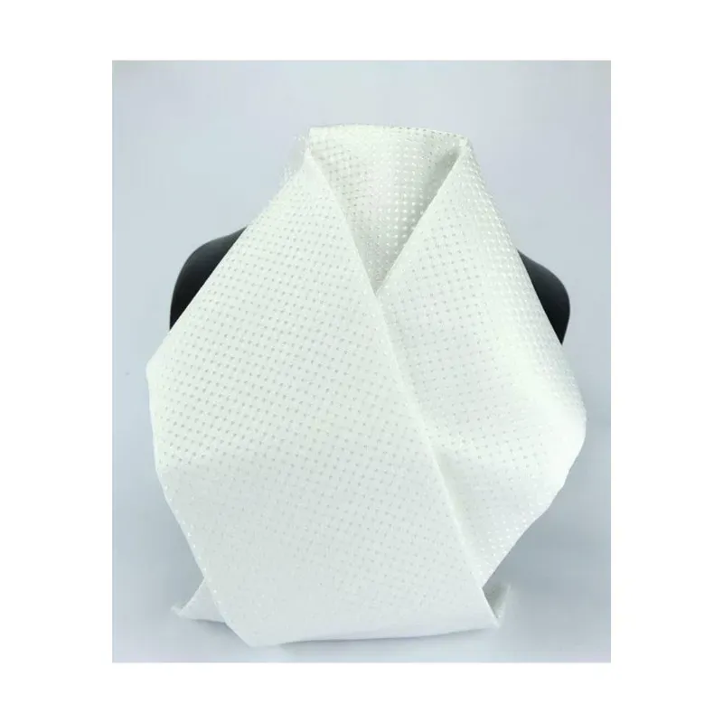 ShowQuest Tied Devises Looped Neck Stock in White