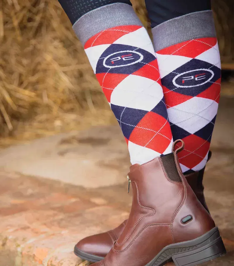 Premier Equine 4 Season Socks in Classic Check-1