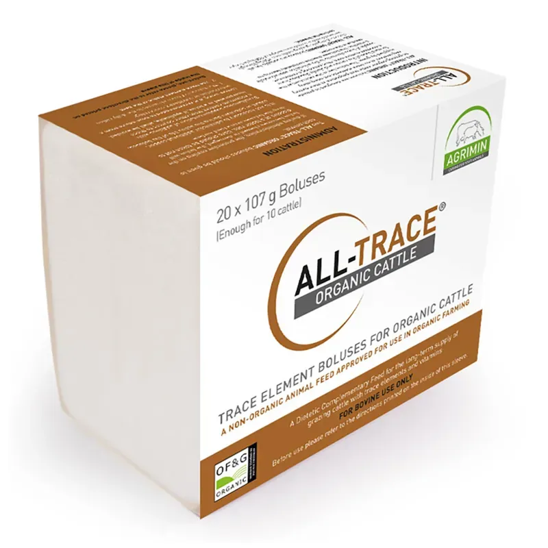 Agrimin AllTrace Organic Cattle Digestion Bolus in White