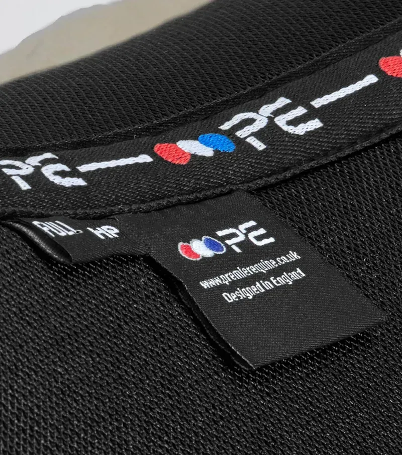 Premier Equine Full Airtechnology Shockproof Wool Half Pad in Black/Natural-1