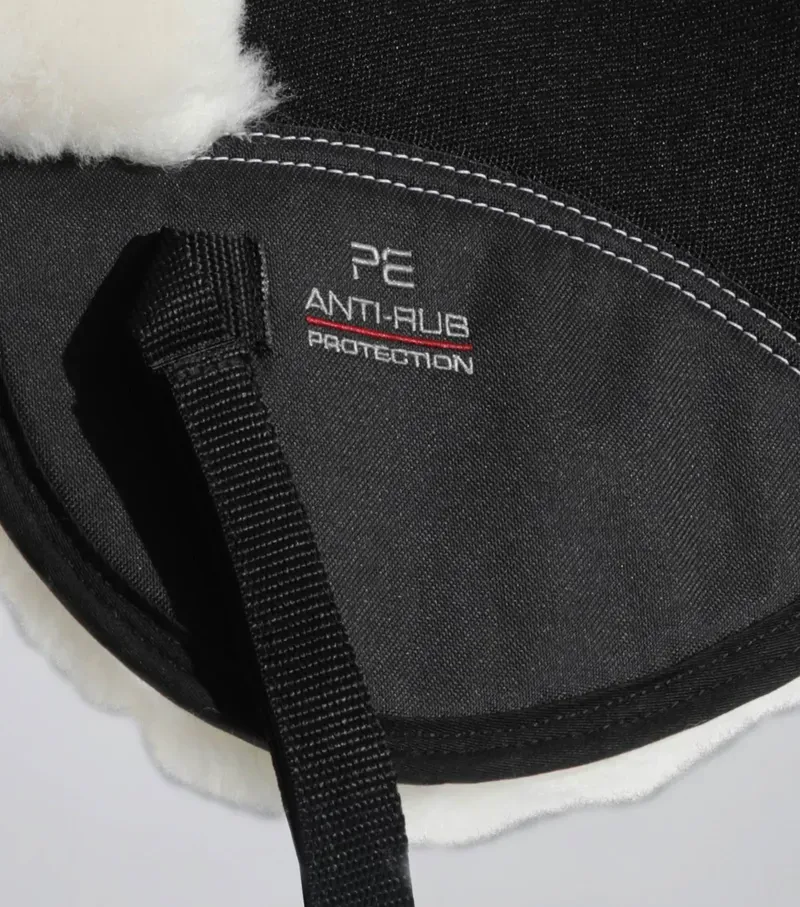 Premier Equine Full Airtechnology Shockproof Wool Half Pad in Black/Natural-4