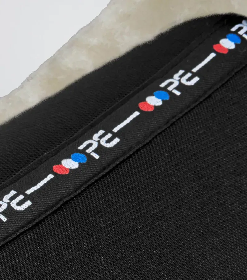 Premier Equine Full Airtechnology Shockproof Wool Half Pad in Black/Natural-5