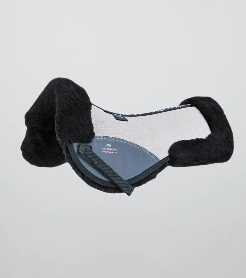 Premier Equine Full Airtechnology Shockproof Wool Half Pad in Grey/Black