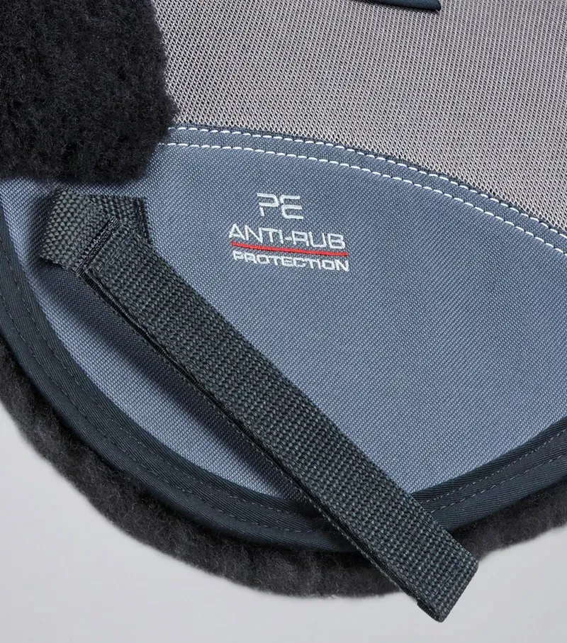 Premier Equine Full Airtechnology Shockproof Wool Half Pad in Grey/Black-4