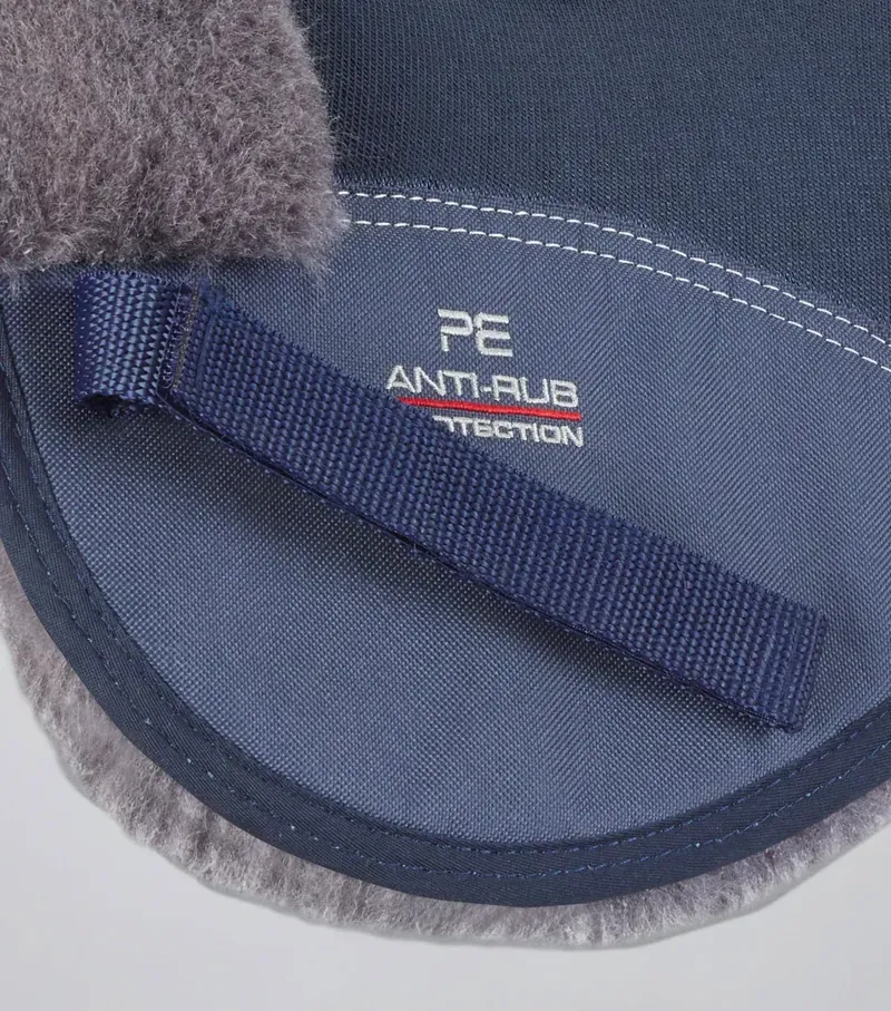 Premier Equine Full Airtechnology Shockproof Wool Half Pad in Navy/Grey-4
