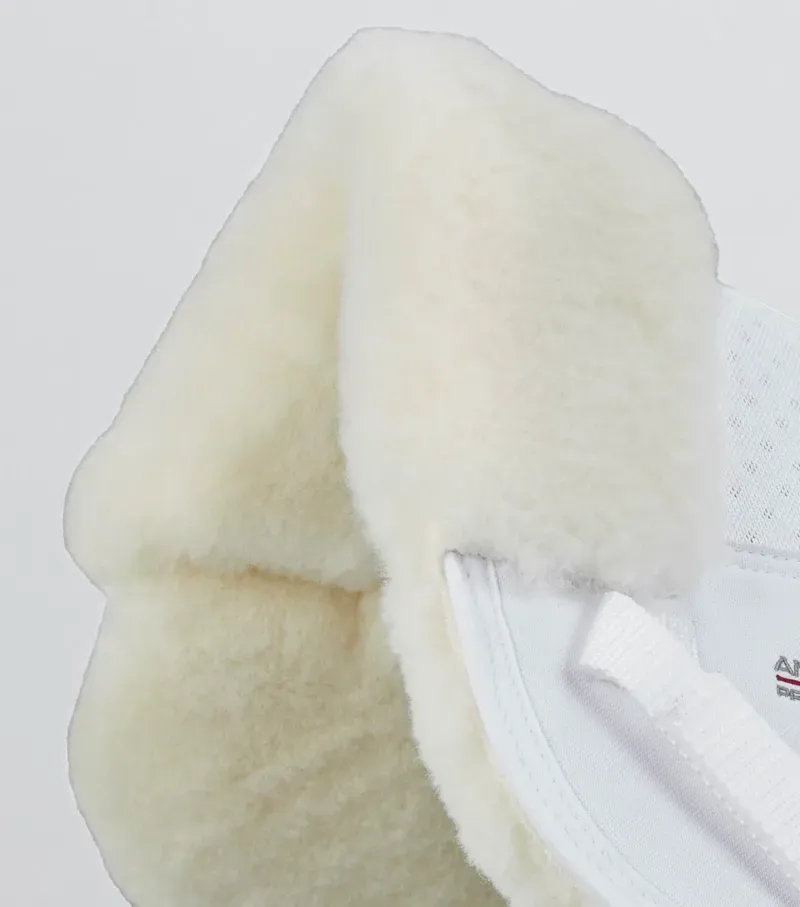 Premier Equine Full Airtechnology Shockproof Wool Half Pad in White/Natural-2