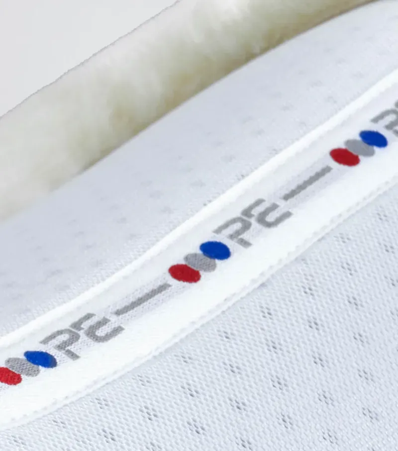 Premier Equine Full Airtechnology Shockproof Wool Half Pad in White/Natural-5