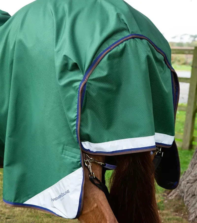 Premier Equine Akoni 0g Turnout Rug With Classic Neck Cover in Green-1