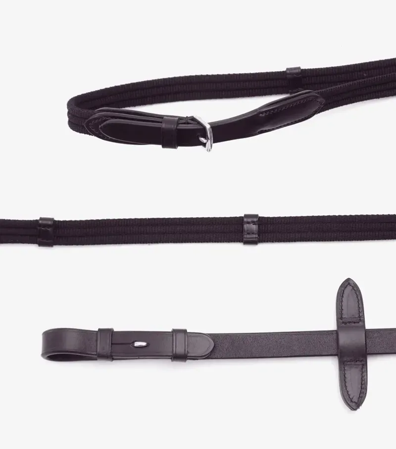 Premier Equine 5/8 Altare Web Reins in Brown-4