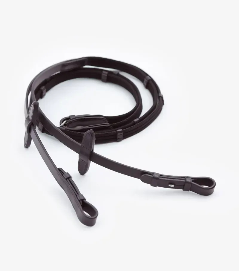 Premier Equine 5/8 Altare Web Reins in Brown-2