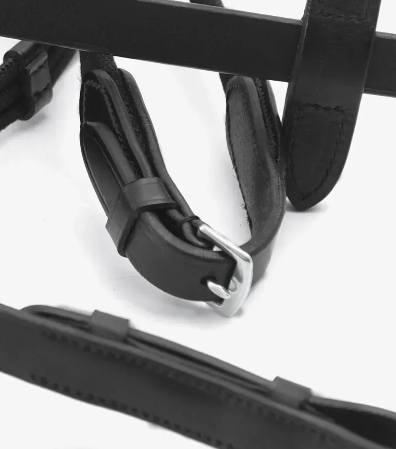 Premier Equine 5/8 Altare Web Reins in Black-3