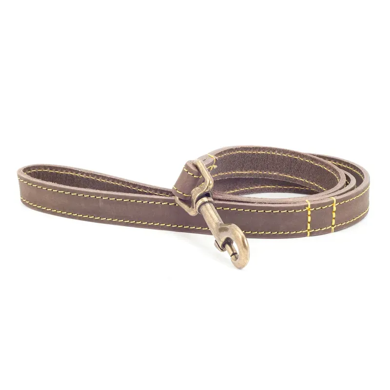 Ancol 1 m x 19 mm Timberwolf Leather Lead in Sable