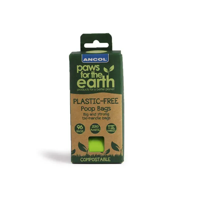 Ancol Paws For The Earth Plastic Free Poop Bag 8 Refills in Brown