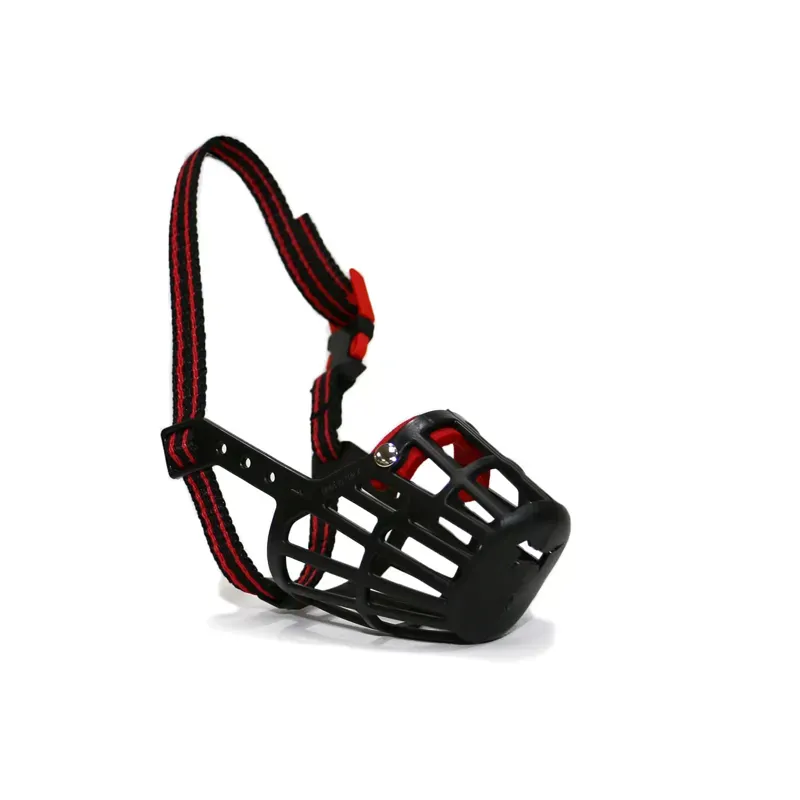 Ancol 8 Plastic Dog Muzzle in Black/Red