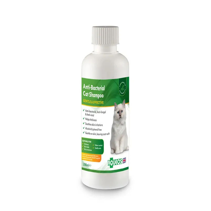Aqueos 200ml Anti-Bacterial Cat Shampoo