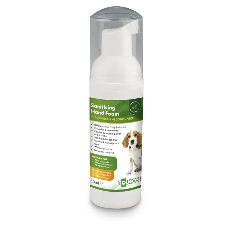 Aqueos 50ml Anti-Bacterial Canine Hand Sanitising Foam