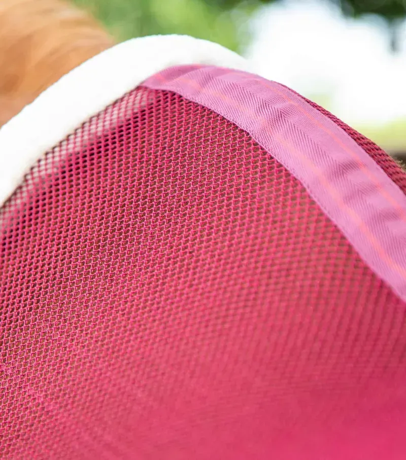 Premier Equine Arisca Scrim Cooler in Burgundy-3