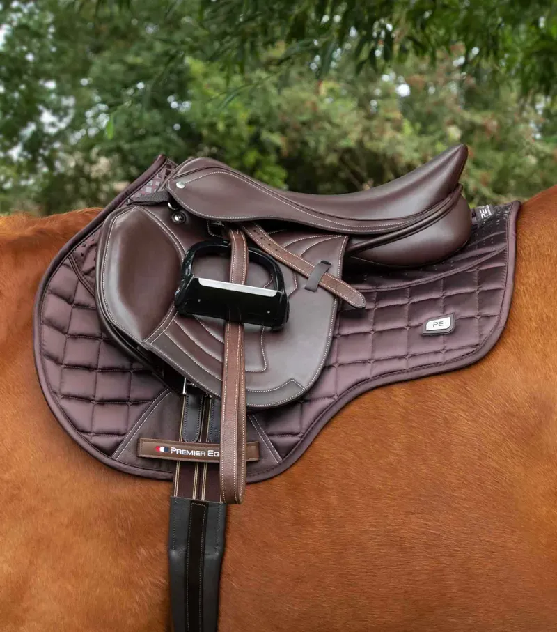 Premier Equine Armada Close Contact GP/Jump Square in Brown-1