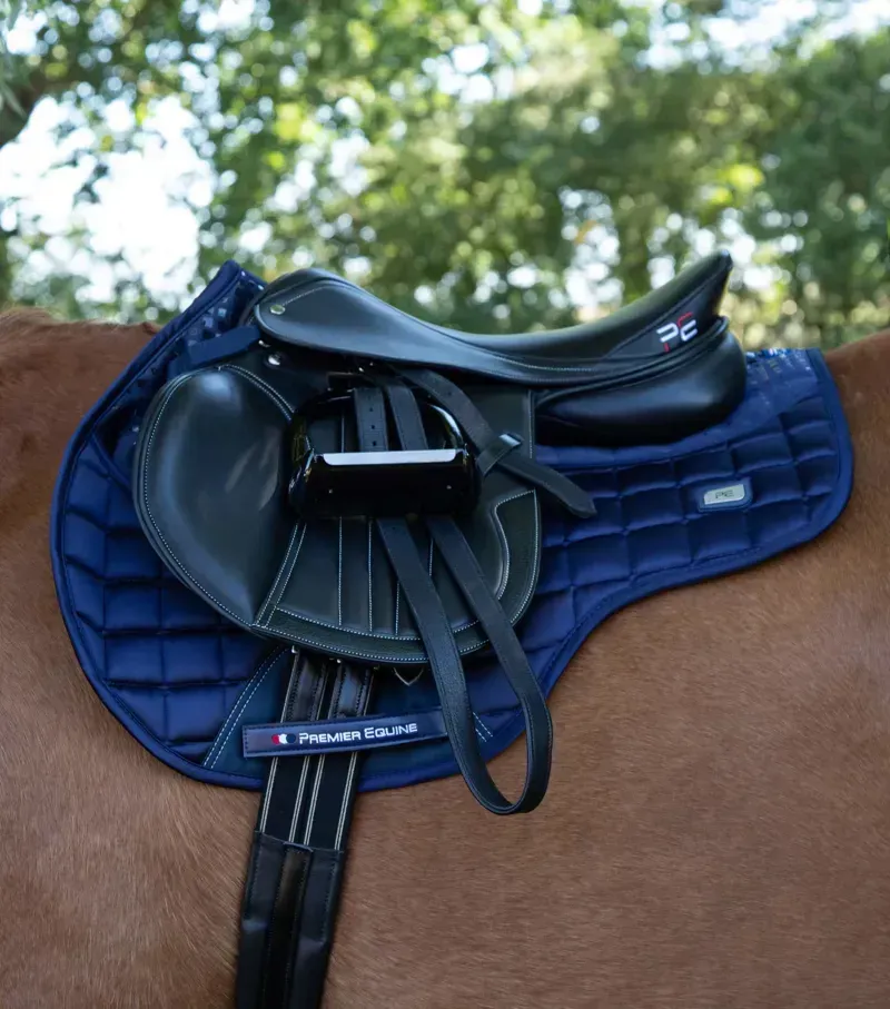 Premier Equine Armada Close Contact GP/Jump Square in Navy-1