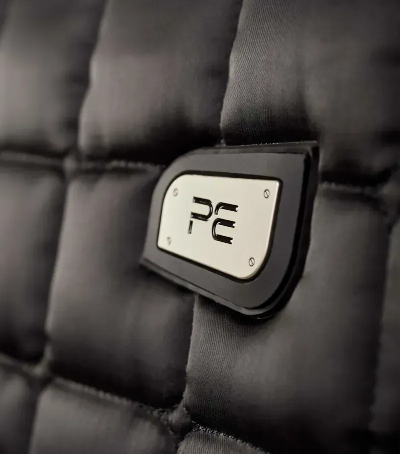 Premier Equine Atlantis CC Satin Wool Dressage Square in Black/Black-1