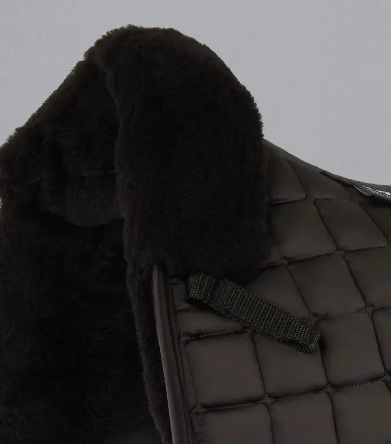 Premier Equine Atlantis CC Satin Wool Dressage Square in Black/Black-2