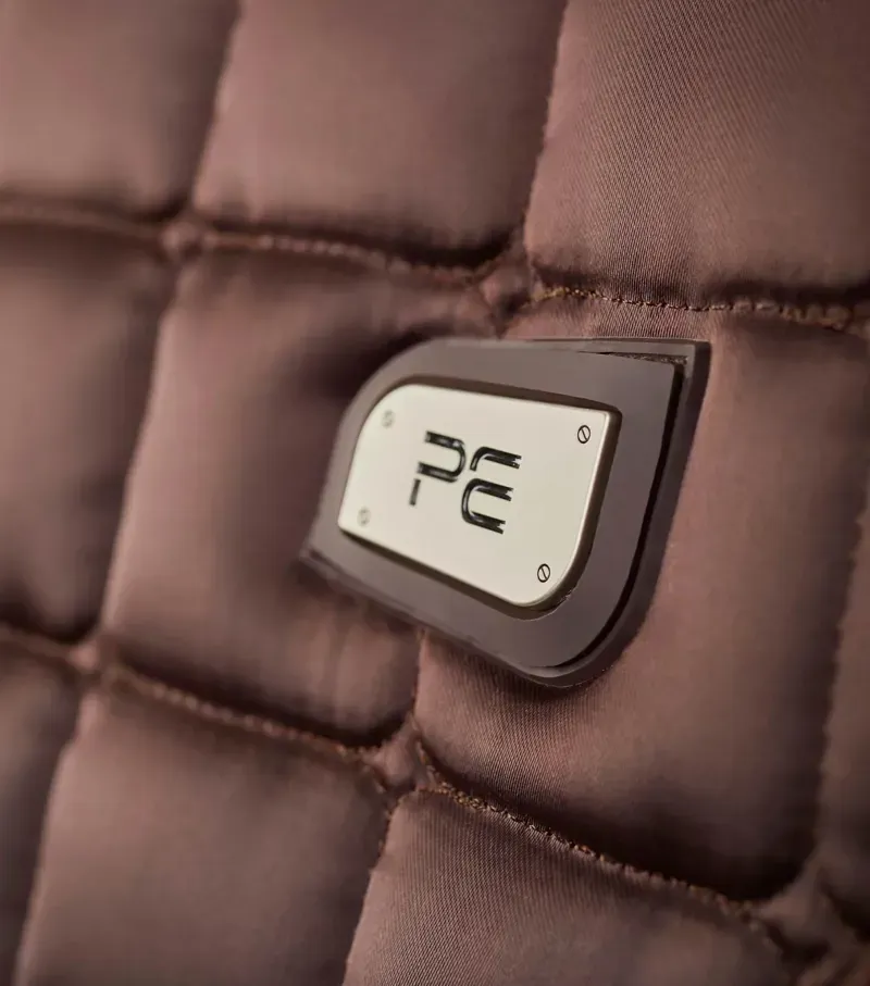 Premier Equine Atlantis CC Satin Wool Dressage Square in Brown/Natural-1