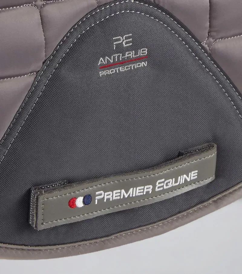 Premier Equine Atlantis CC Satin Wool Dressage Square in Grey/Black-3
